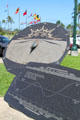 Sundial & time charts in granite at Brigham Young University - Hawaii Campus. Laie, HI.