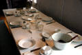 Communal table set in Ruedy communal kitchen. Middle Amana, IA.