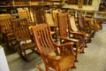 Amana-style rocking chairs at Krauss Furniture Factory. South Amana, IA.