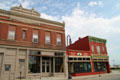 Commercial streetscape with Lacy Block. Council Bluffs, IA.