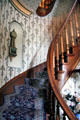 Curved stair rail at Dodge House. Council Bluffs, IA.