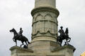 Equestrian figures on Civil War Monument at Iowa State Capitol. Des Moines, IA.