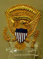 Eagle radiator emblem displayed on Hoover's White House automobiles at Hoover Museum. West Branch, IA.