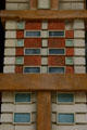 Brick pattern of City National Bank & Park Inn Hotel. Mason City, IA.