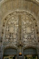 Carved stone screens with animals over door of Tribune Tower. Chicago, IL.