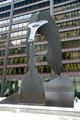 Monumental statue by Pablo Picasso on Plaza of Richard J. Daley Center. Chicago, IL.