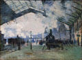 Arrival of the Normandy Train at Gare St.-Lazare painting by Claude Monet at Art Institute of Chicago. Chicago, IL.