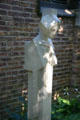 Statue of oriental woman at F.L. Wright's Oak Park home. Oak Park, IL.