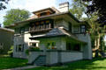 Edward R. Hills House was remodeled by Wright from Stick-style house. Oak Park, IL.
