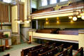 All pews are close to pulpit in Unity Temple. Oak Park, IL.