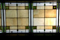 Stained glass of Unity Temple. Oak Park, IL.