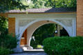 Arch over carriageway of William Herman Winslow House. River Forest, IL.