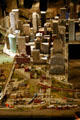 Model railroad circulates through model Chicago at Museum of Science & Industry. Chicago, IL.