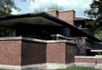 Robie house at edge of University of Chicago is open for tours. Chicago, IL.