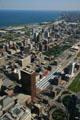 Looking south from Sears Tower along Lake Michigan shoreline. Chicago, IL.