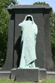 Monument to Dexter Graves hotelier by Lorado Taft in Graceland Cemetery. Chicago, IL.