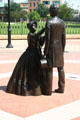 Statue of Abe & Mary Lincoln by Larry Anderson outside Old State Capitol. Springfield, IL.