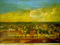 Painting of view from Old State House looking north over Springfield. Springfield, IL.