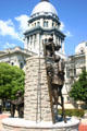 Illinois Firefighter Memorial by Neil Broden at State Capitol. Springfield, IL.