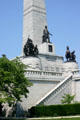 Stairway to Civil War sculptures of Lincoln's Tomb. Springfield, IL