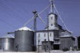 Grain silo on Mississippi River Road near Prairie du Rocher. IL.
