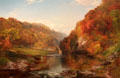 Autumn Afternoon, the Wissahickon painting by Thomas Moran at Art Institute of Chicago. Chicago, IL.
