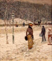New York Street painting by Childe Hassam at Art Institute of Chicago. Chicago, IL.