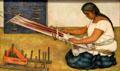 The Weaver painting by Diego Rivera at Art Institute of Chicago. Chicago, IL.