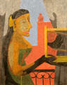 Woman with a Bird Cage painting by Rufino Tamayo at Art Institute of Chicago. Chicago, IL.