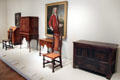 Gallery of early American furniture at Art Institute of Chicago. Chicago, IL.
