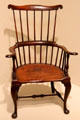 High-back Windsor armchair from Philadelphia, PA at Art Institute of Chicago. Chicago, IL.