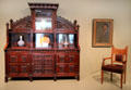Sideboard by Herter Brothers with armchair by A.H. Davenport & Co. at Art Institute of Chicago. Chicago, IL.
