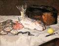 Fish still life painting by Édouard Manet at Art Institute of Chicago. Chicago, IL.