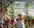 Near the Lake painting by Auguste Renoir at Art Institute of Chicago. Chicago, IL.