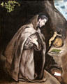 St Francis Kneeling in Meditation painting by El Greco at Art Institute of Chicago. Chicago, IL.