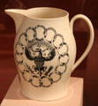 American eagle creamware jug with rings of 15 states from Liverpool, England at Art Institute of Chicago. Chicago, IL.