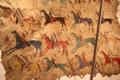 Cheyenne painted bison-hide tipi curtain at Art Institute of Chicago. Chicago, IL.