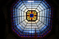 Stained glass skylight in State Capitol. Indianapolis, IN