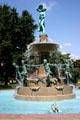 Fountain with dancing children & fish in University Park. Indianapolis, IN.