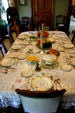 Harrison China on dining room table in Benjamin Harrison house. Indianapolis, IN.