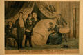 Engraving of death of President William Henry Harrison. Indianapolis, IN.