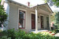 Double shotgun-style Katie Kindell Cottage in Lockerbie Square historic neighborhood. Indianapolis, IN.