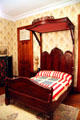 Mary's bedroom with half-tester canopy at Benjamin Harrison Presidential Site. Indianapolis, IN.