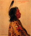 Chief Red Cloud, Sioux painting by Elbridge Ayer Burbank at Eiteljorg Museum. Indianapolis, IN.