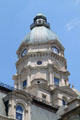 Copper clock tower dome of Vigo County Courthouse. Terre Haute, IN
