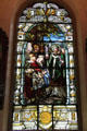 St Patrick stained-glass window by Von Gerichten Art Glass of Columbus in Old Cathedral. Vincennes, IN.