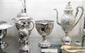 Silver items from Anna Harrison estate at Grouseland. Vincennes, IN.