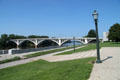 Lincoln Memorial Bridge across Wabash River & Indiana / Illinois boundary. Vincennes, IN.
