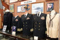 Naval uniforms from USS Vincennes at Indiana Military Museum. Vincennes, IN.