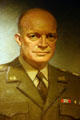 Detail of portrait of General Dwight D. Eisenhower by Thomas E. Stephens at Eisenhower Museum. Abilene, KS.